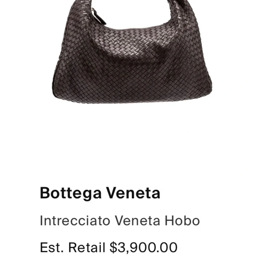 Bottega leather  Veneta Metallic Silver Intrecciato Hobo Bag